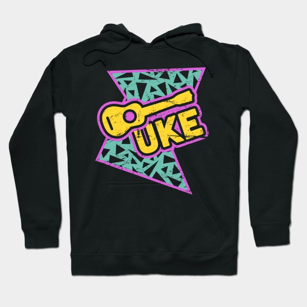 Rad 90s Ukulele Pattern Hoodie by MeatMan